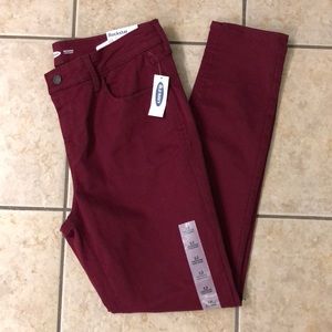 Maroon Rockstar super skinny jeans